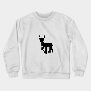 deer animal sillhouette pixel Crewneck Sweatshirt